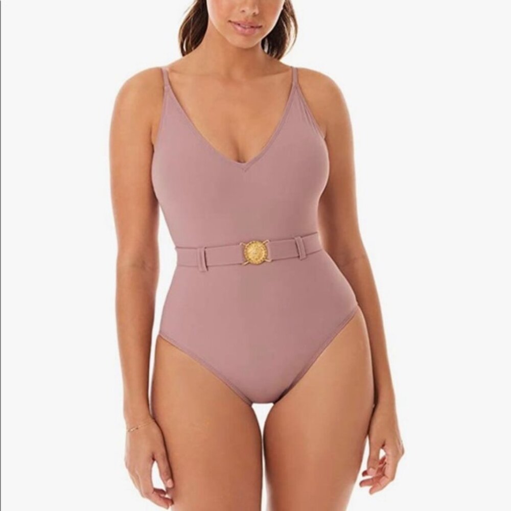 Skinnydippers by Miraclesuit Simba Lucky Charm One-Piece Swimsuit Brown Sugar XL